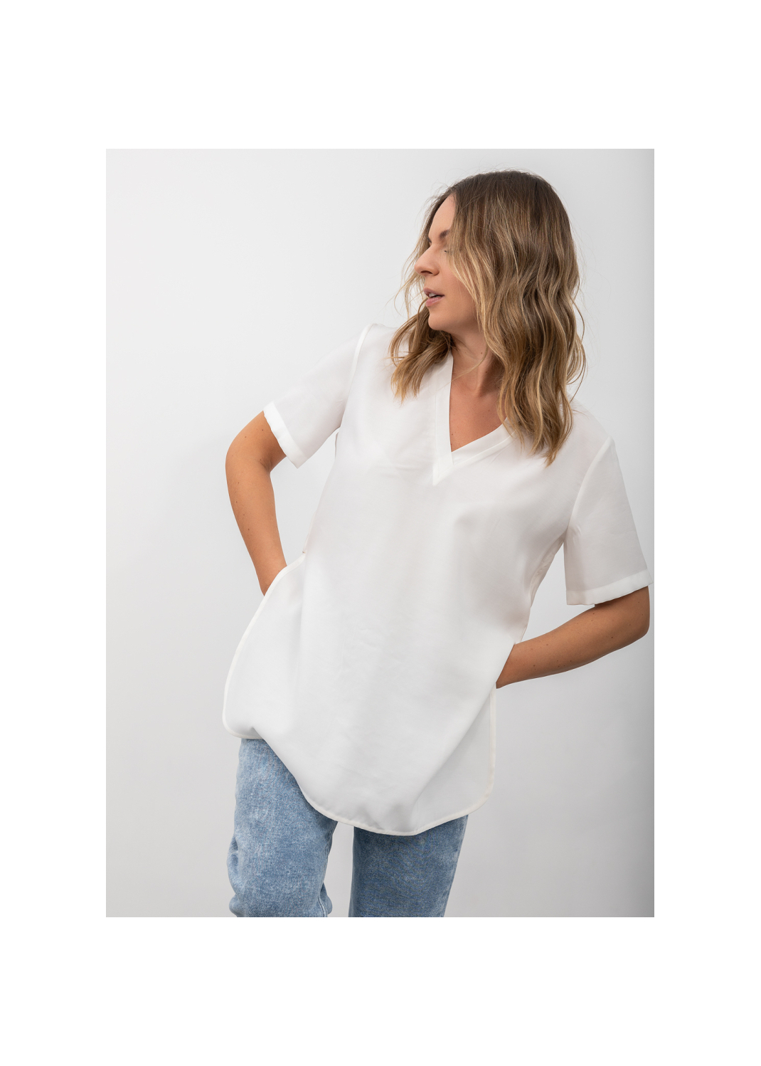 T-shirt CAROLL biały - 86485
