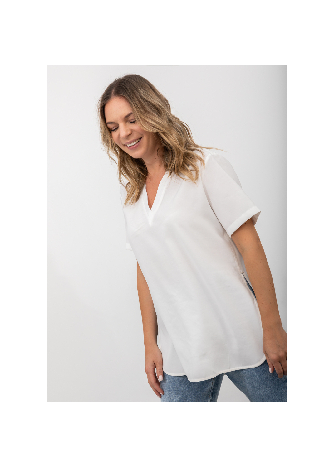 T-shirt CAROLL biały - 86486