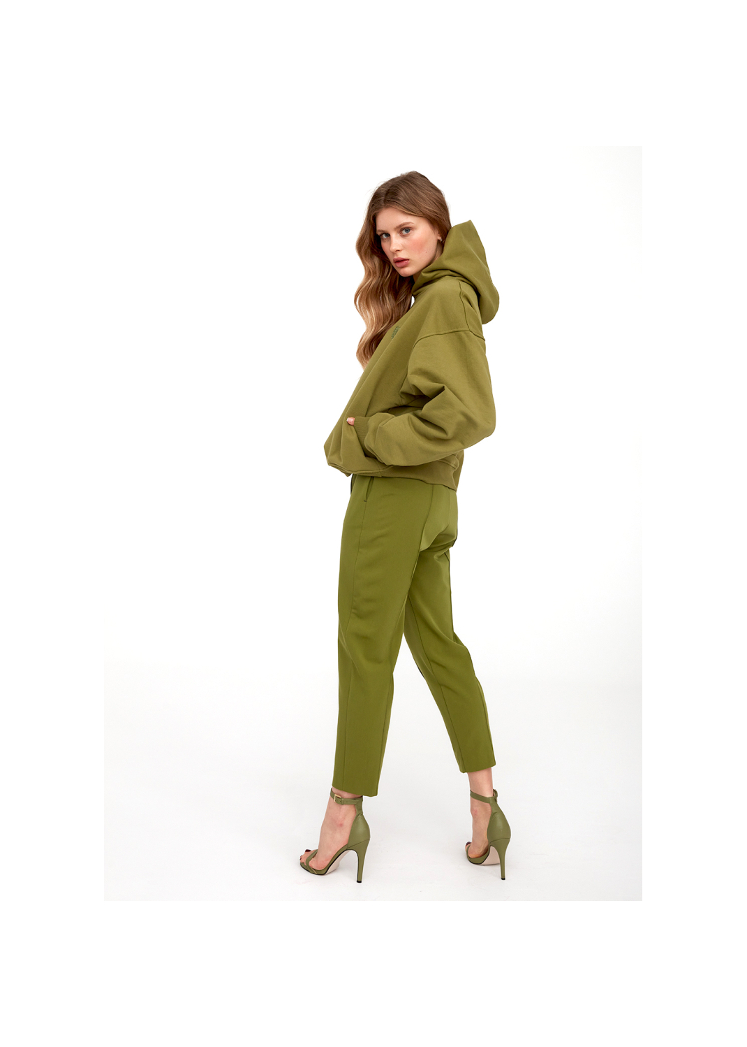 Hoodie TATIANA khaki - 114233