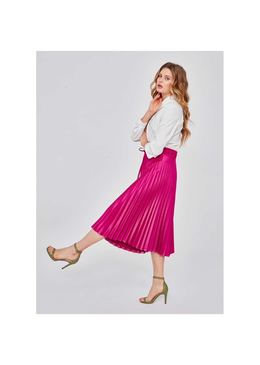 Spódnica plisowania BONETIA magenta - 84527