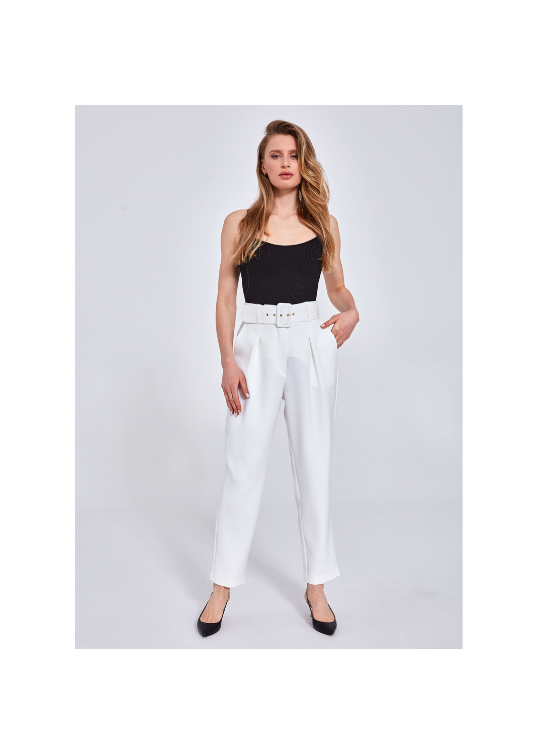 Spodnie ALICANTE kremowy - 87473