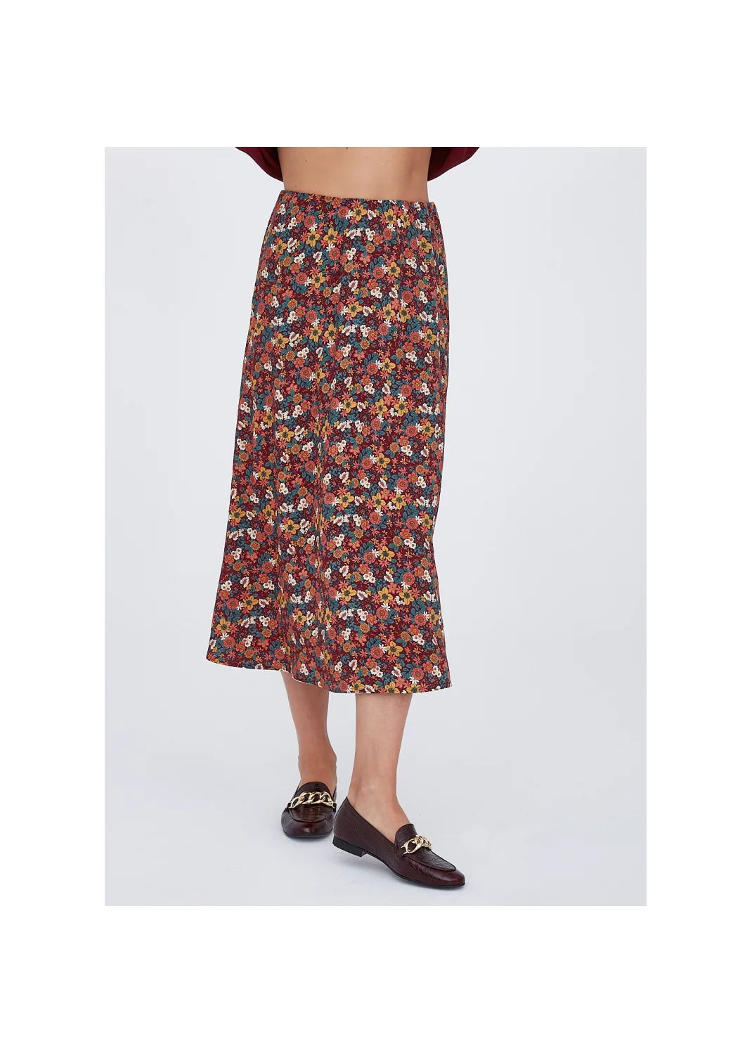 Skirt INGA II burgundy meadow  - 133299