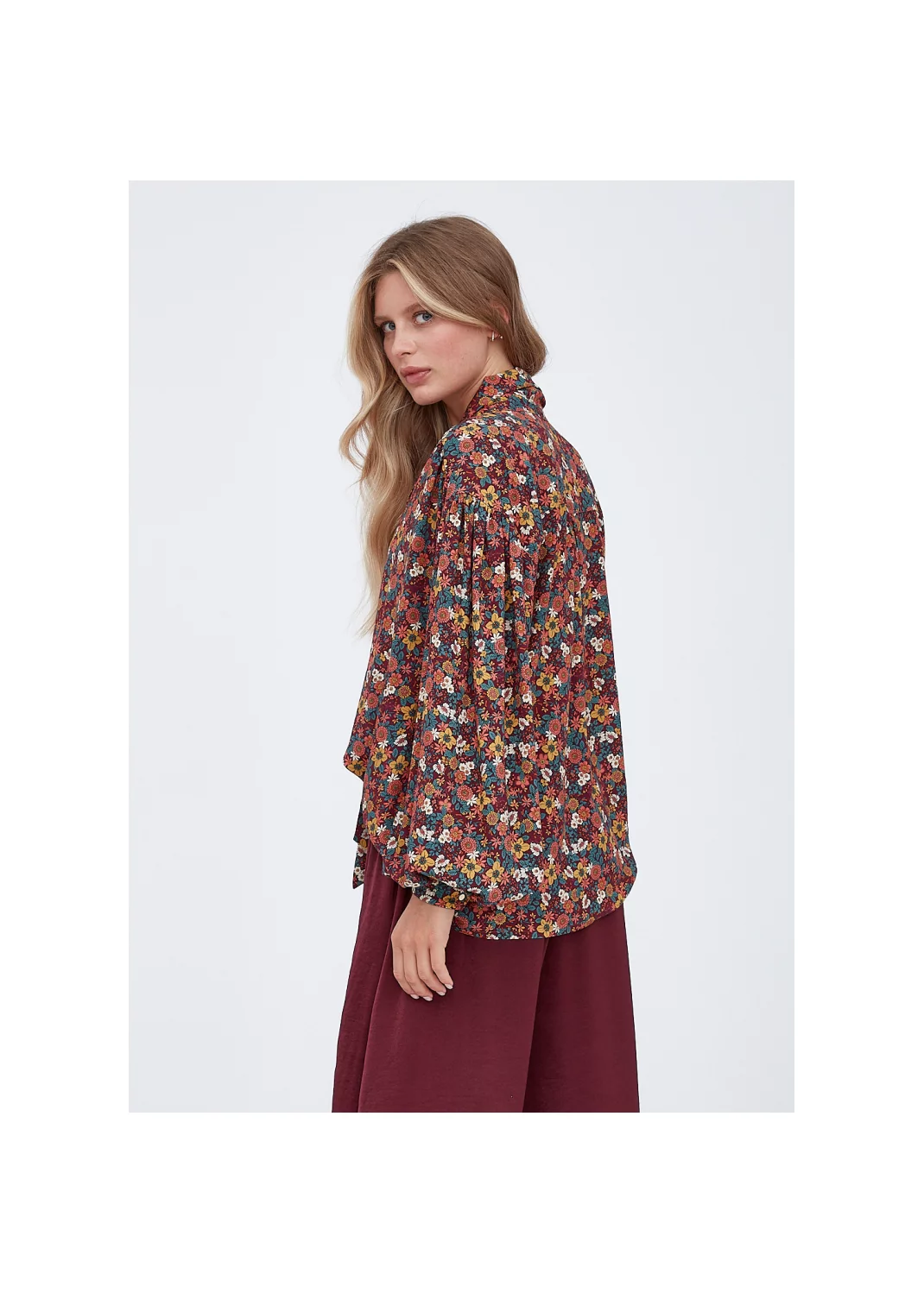 Blouse DARIELL burgundy meadow - 133301