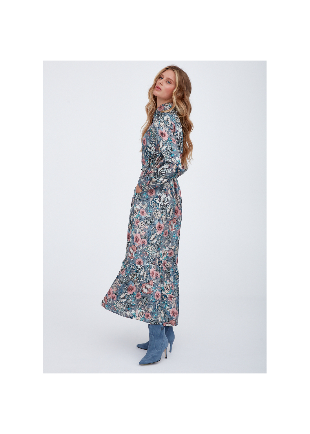 Sukienka JADE różowe kwiaty - 94230