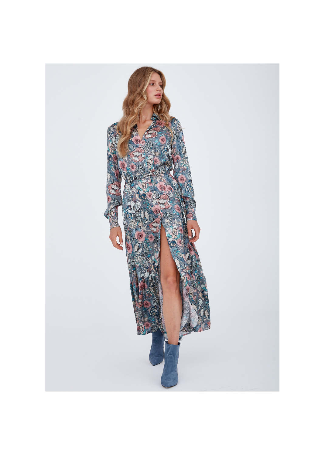 Sukienka JADE różowe kwiaty - 94232