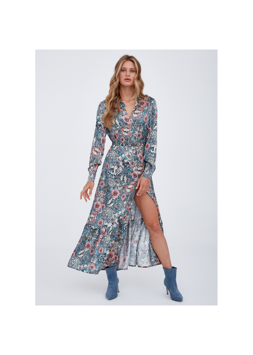 Sukienka JADE różowe kwiaty - 94236