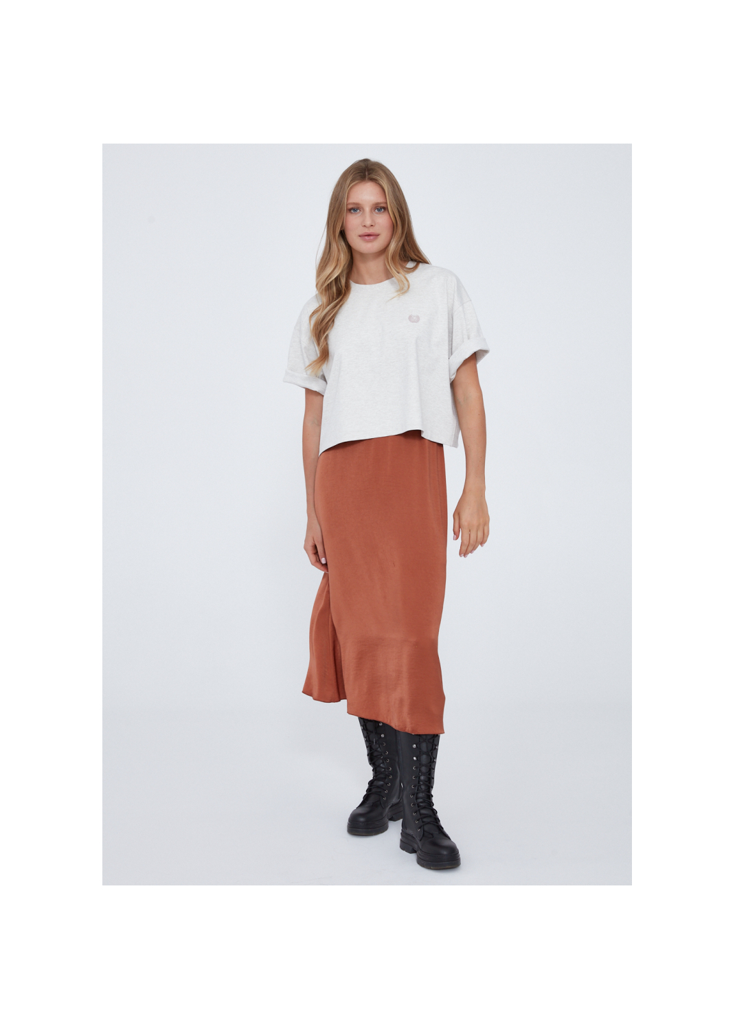 T-shirt VANILLA waniliowy - 93122