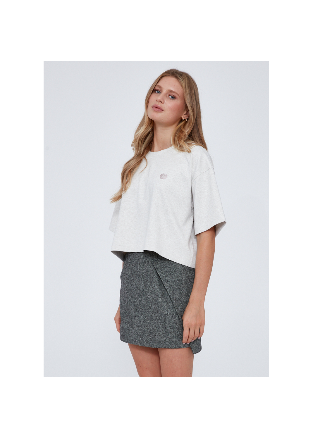 T-shirt VANILLA waniliowy - 93126