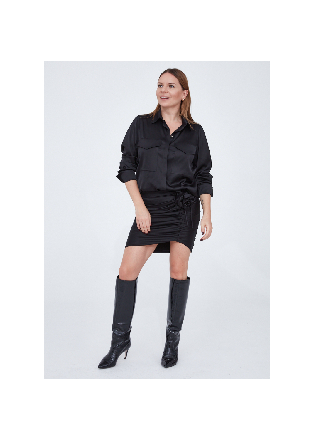Spódnica mini MARTHE czarny - 100372