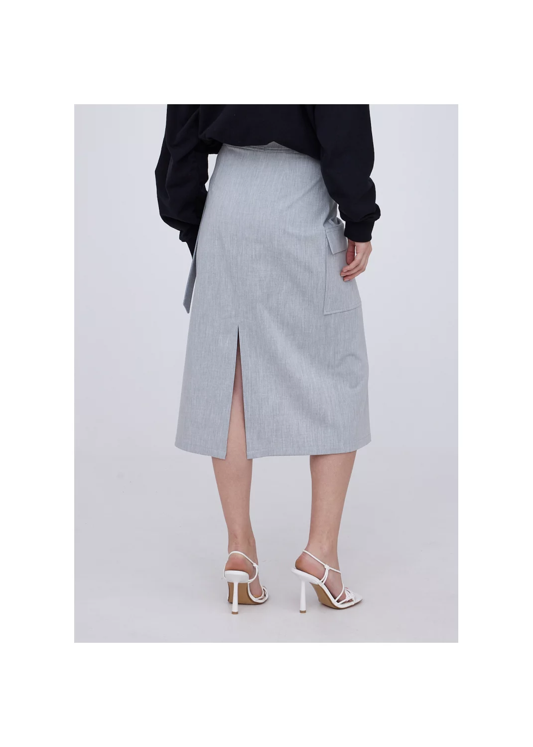 Skirt ALPI grey melange  - 124985