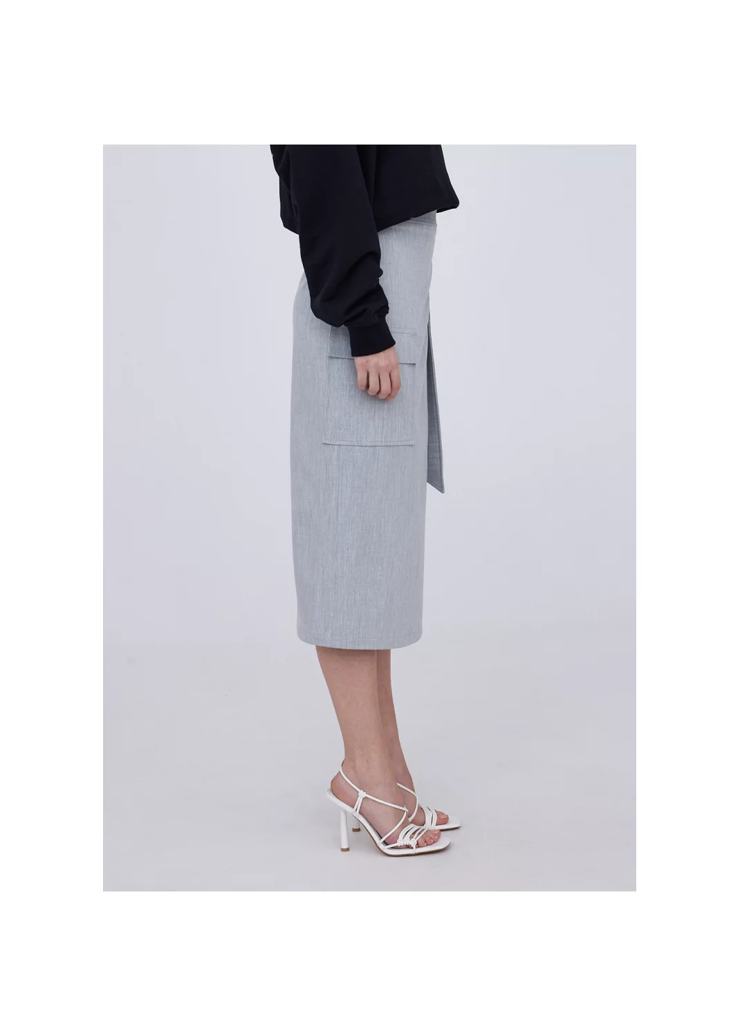 Skirt ALPI grey melange  - 124986