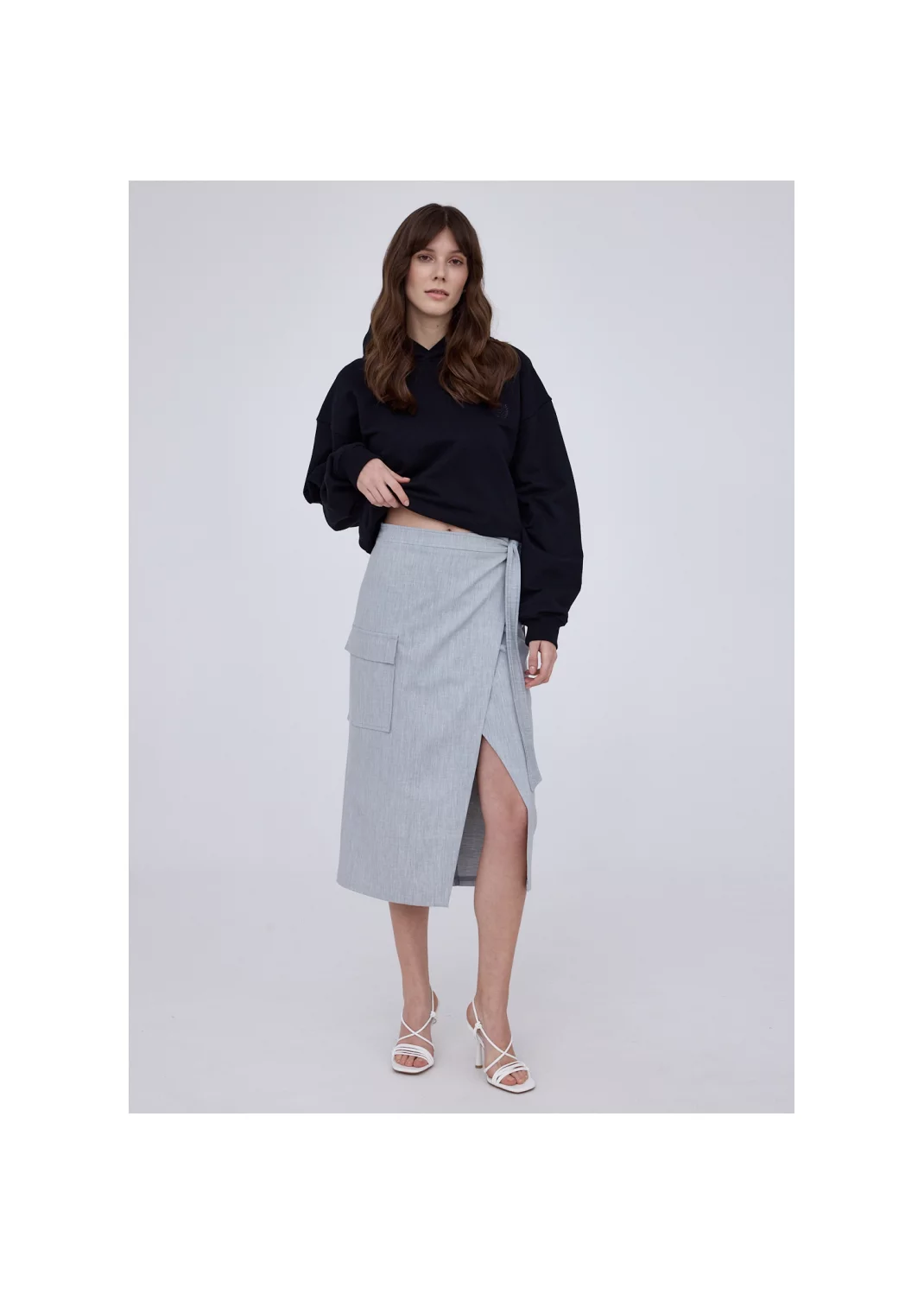 Skirt ALPI grey melange  - 124987