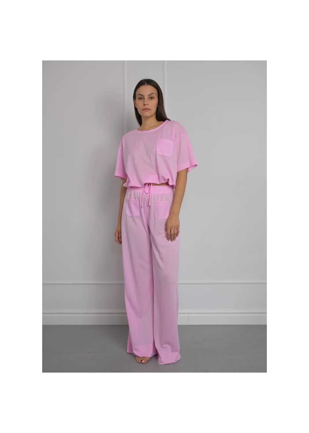 Trousers VICTORIA pink striped - 128225