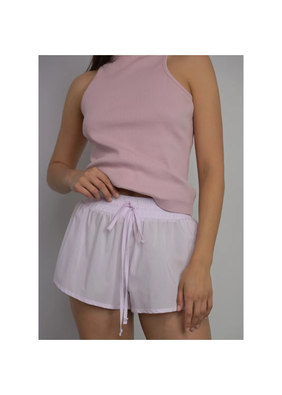 Shorts WENDY pink striped - 125395