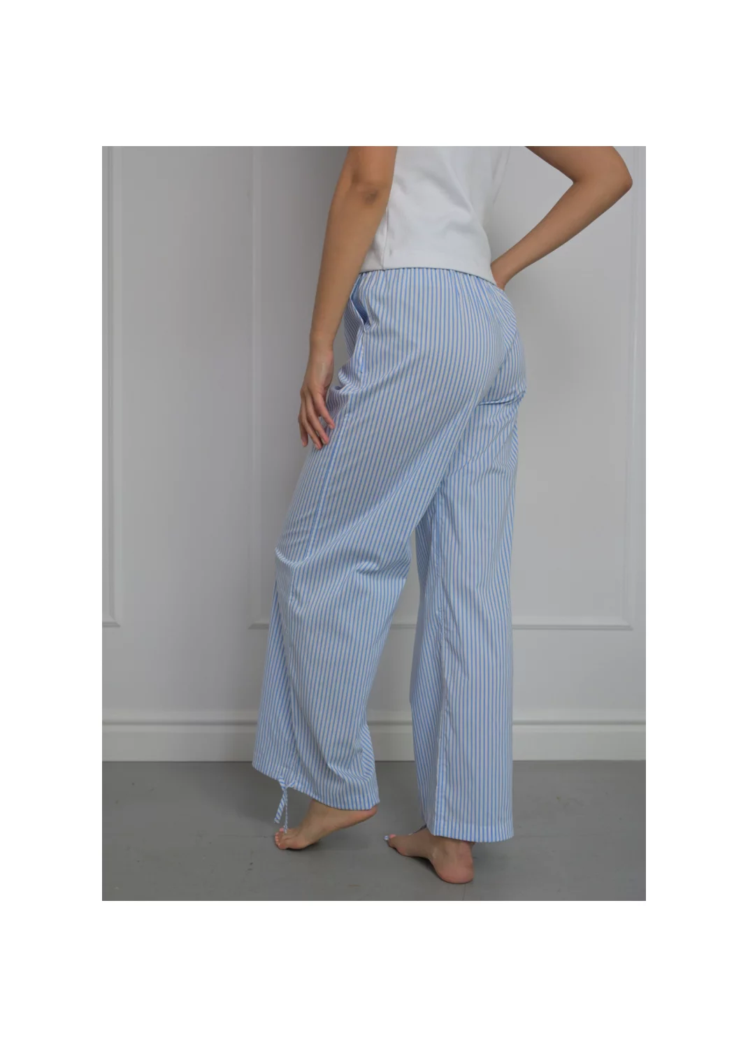 Trousers WENDY blue striped  - 128246