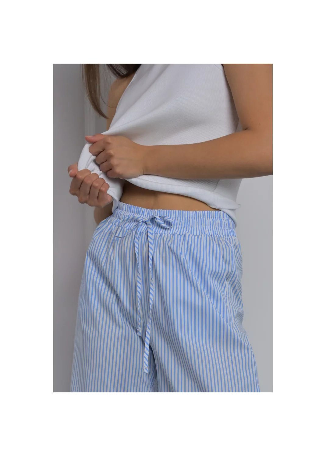 Trousers WENDY blue striped  - 128250