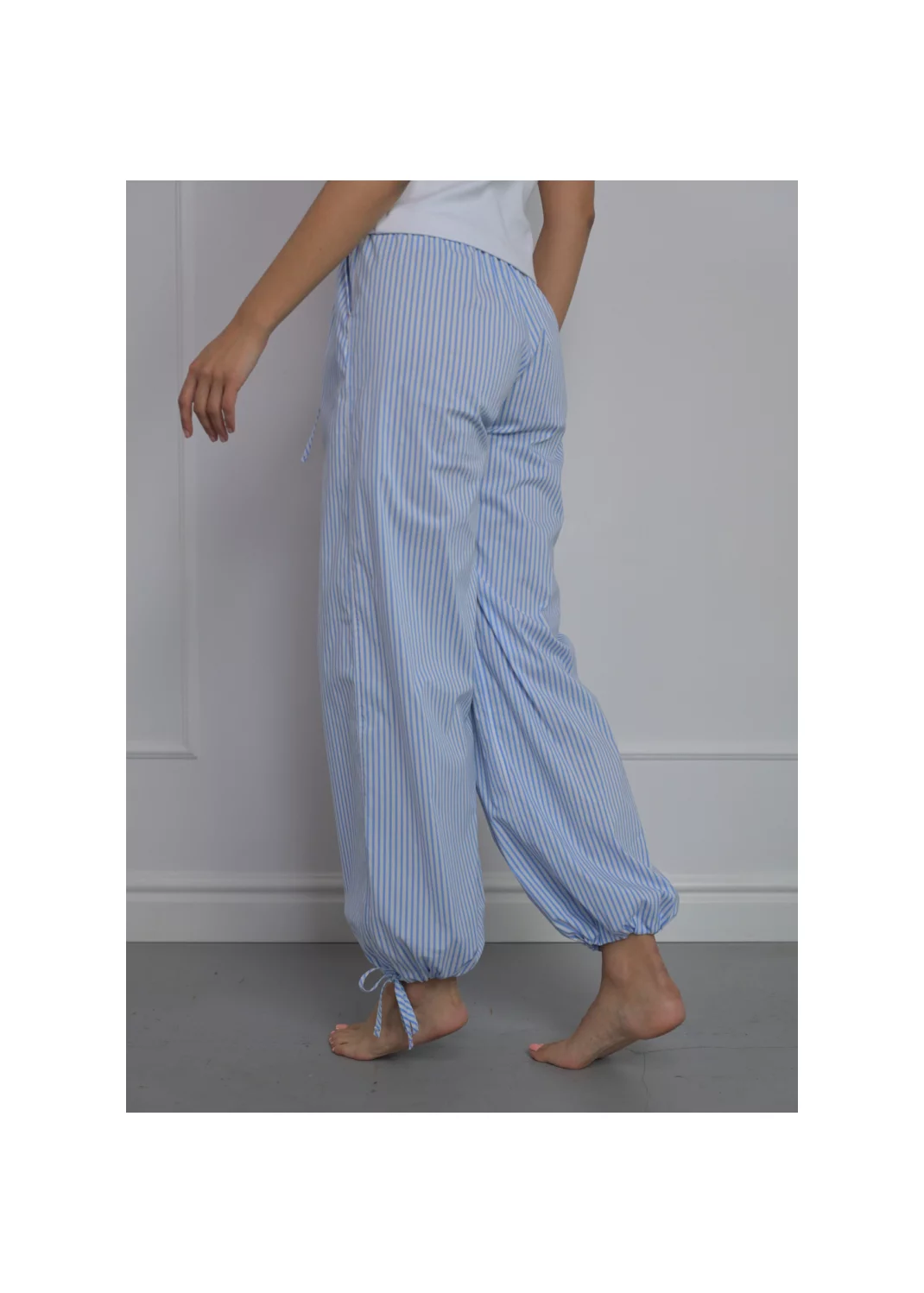 Trousers WENDY blue striped  - 128253