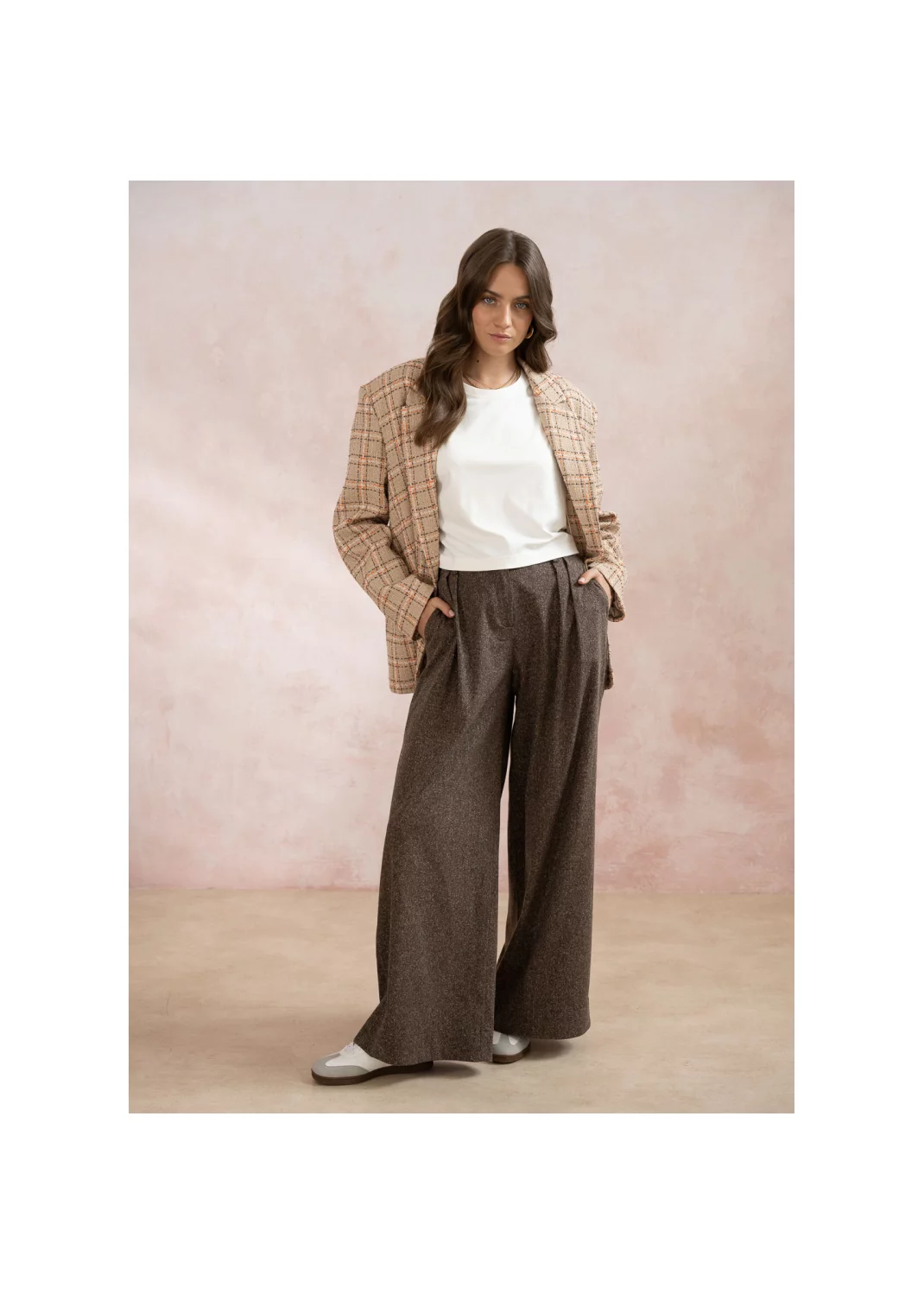 Trousers MUSCARI brown wool - 123605