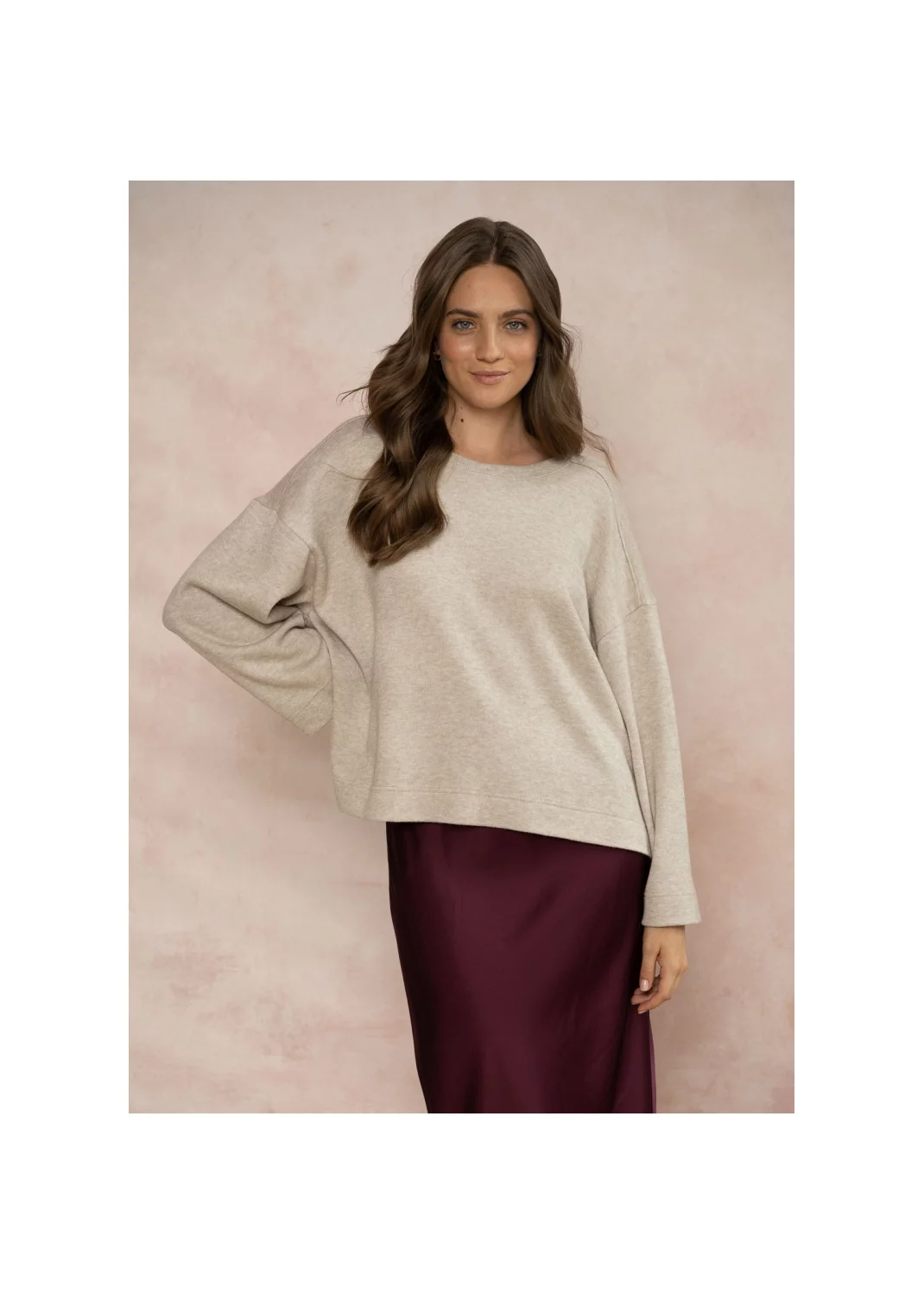 Sweatshirt DANIELLA wool beige - 125655