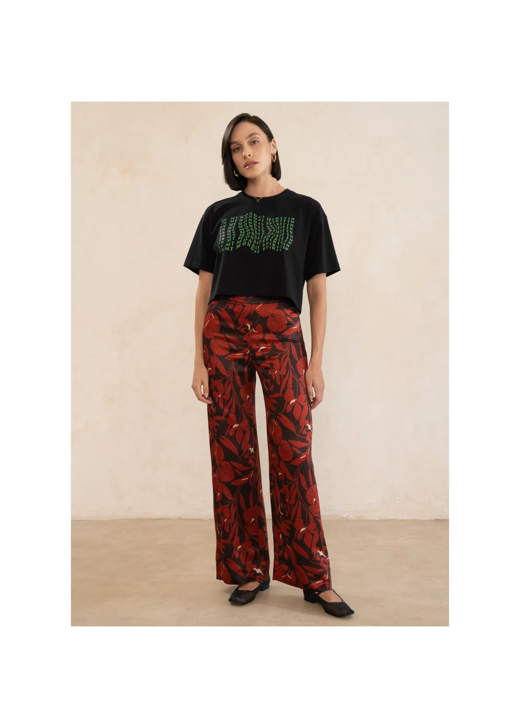 Pants CELESTE flowers - 124515