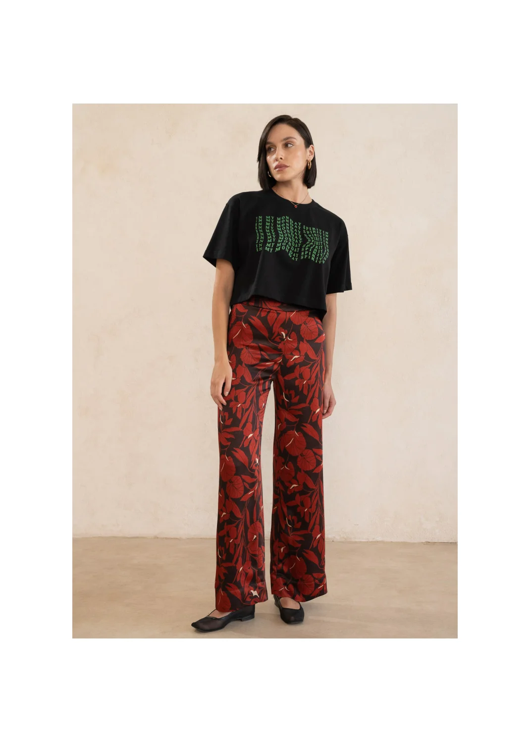 Pants CELESTE flowers - 124516