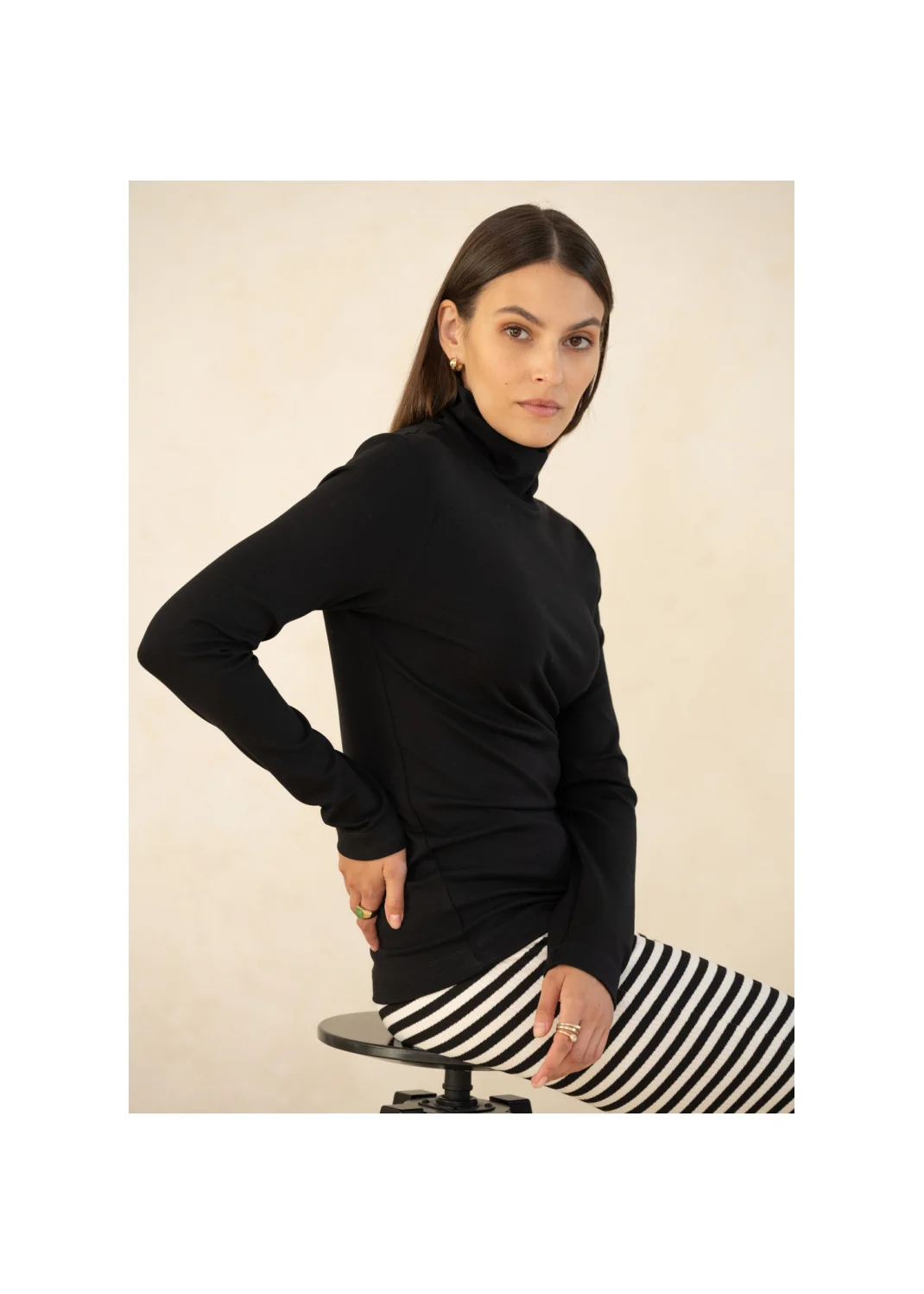 Turtleneck DAISY black - 127553