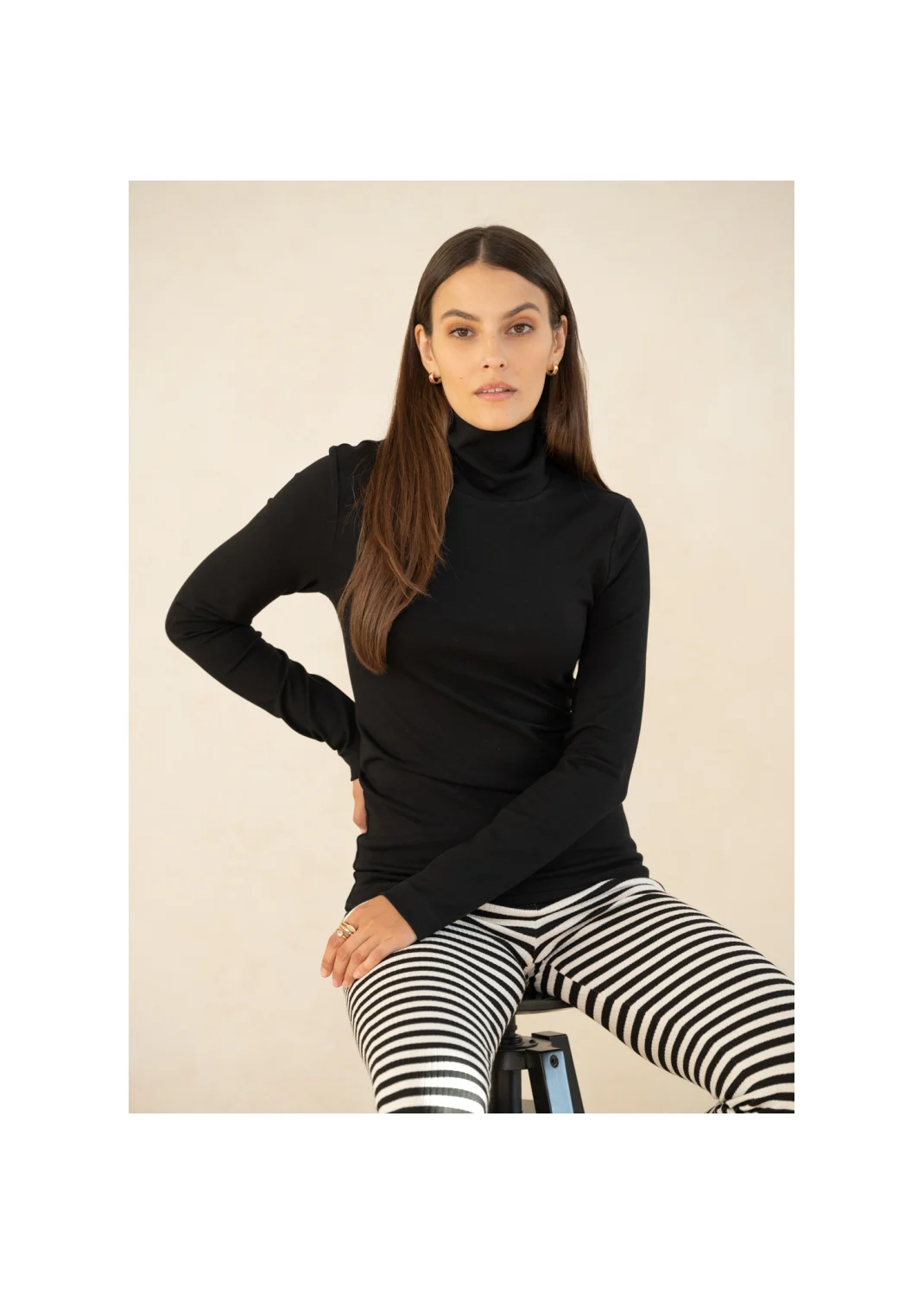 Turtleneck DAISY black - 127554