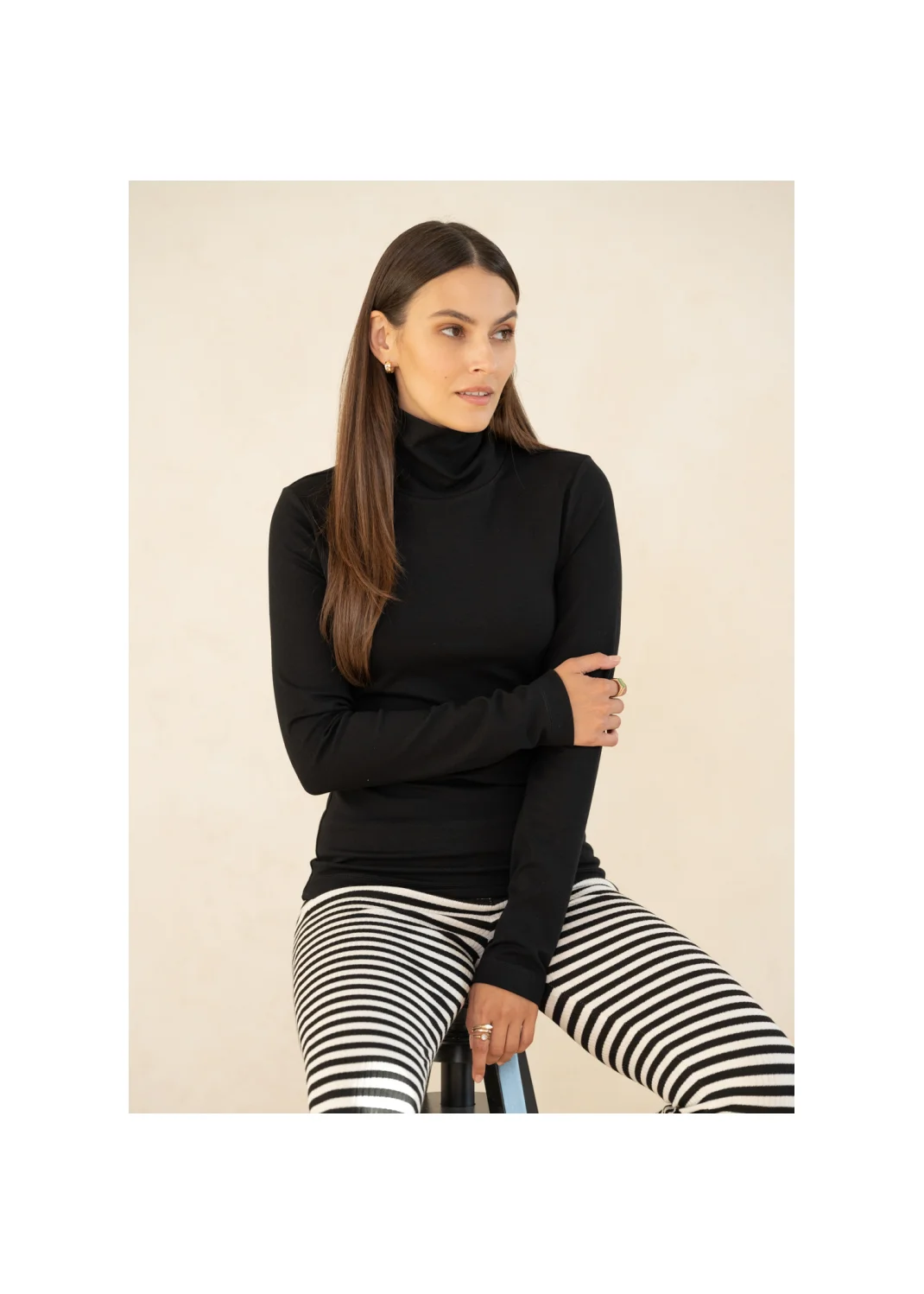 Turtleneck DAISY black - 127555