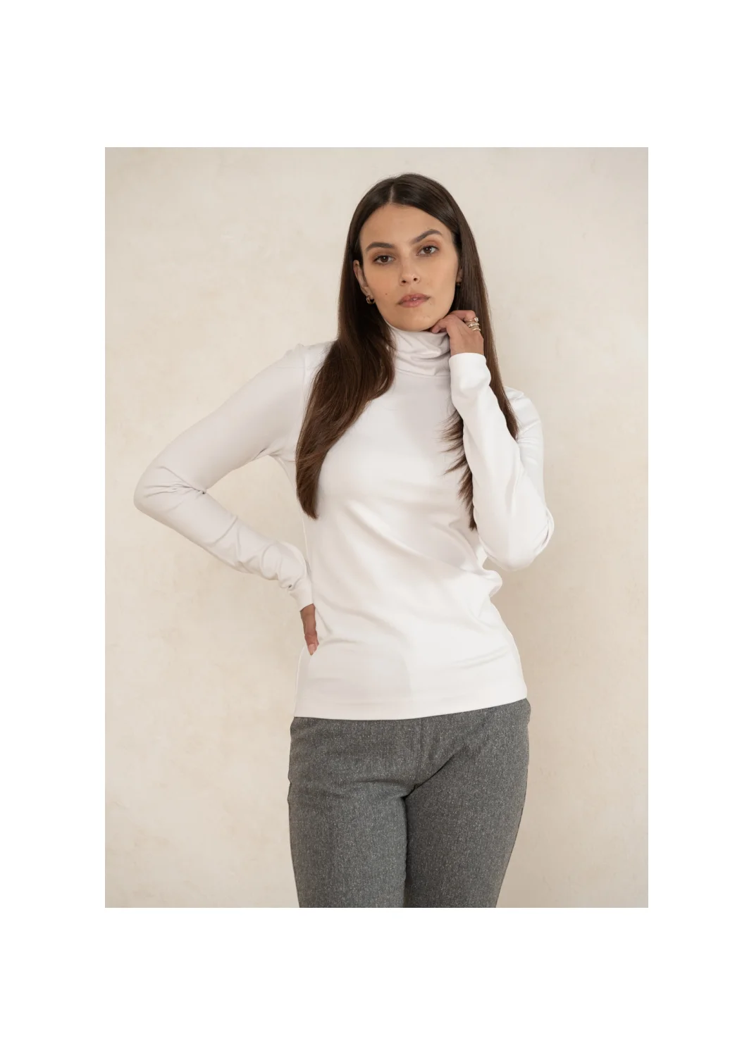 Turtleneck DAISY white - 127549