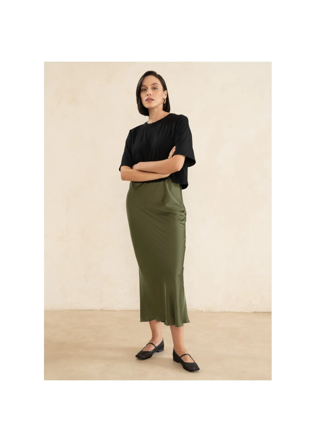 Skirt CLYDE olive  - 127439