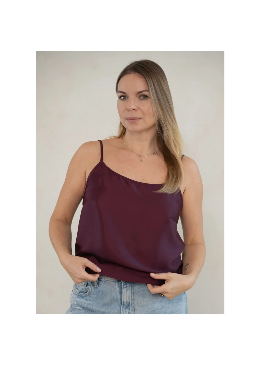 Top CECYLIA burgundy - 128352