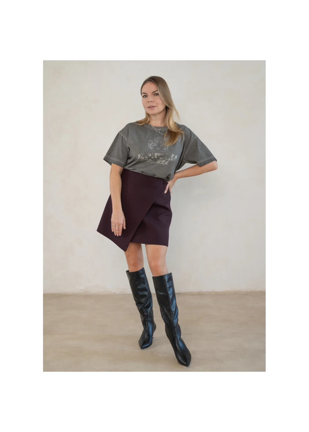 Skirt FORDEPIA burgundy  - 128384