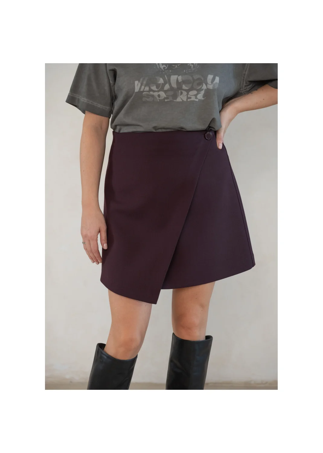 Skirt FORDEPIA burgundy  - 128386