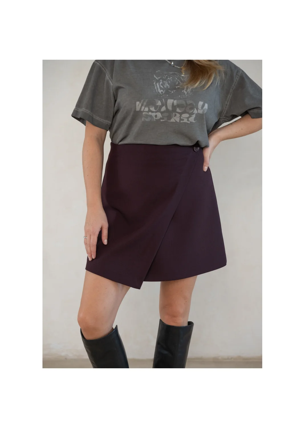 Skirt FORDEPIA burgundy  - 128387