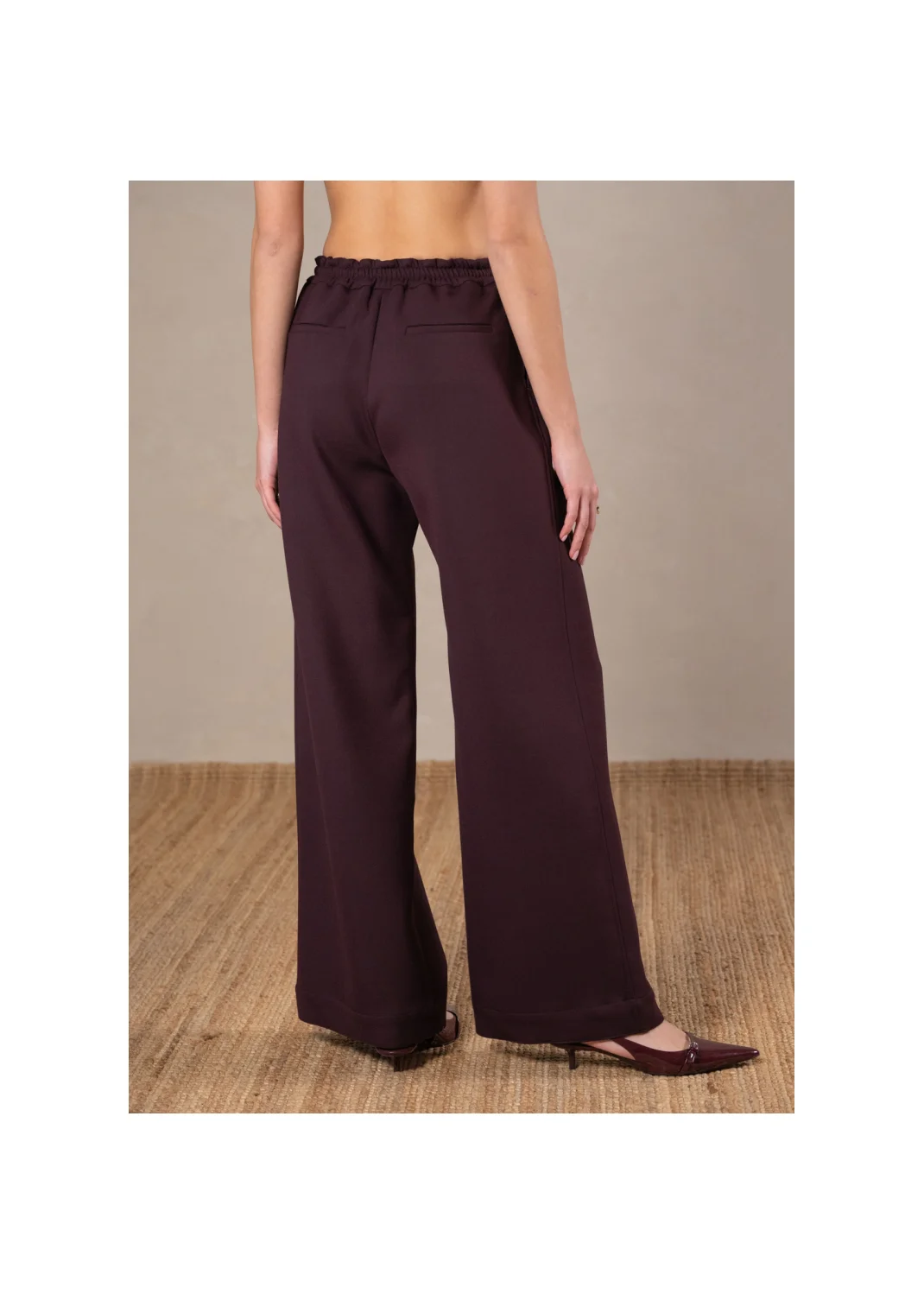 Trousers FORDEPIA burgundy - 134416