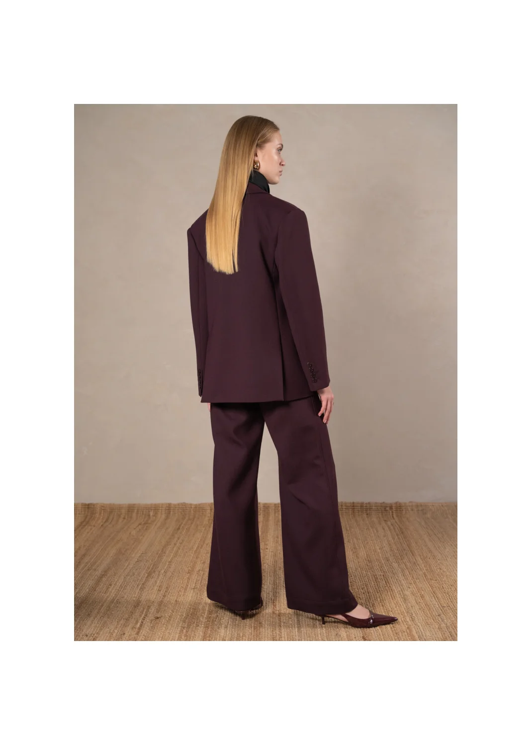 Trousers FORDEPIA burgundy - 134418