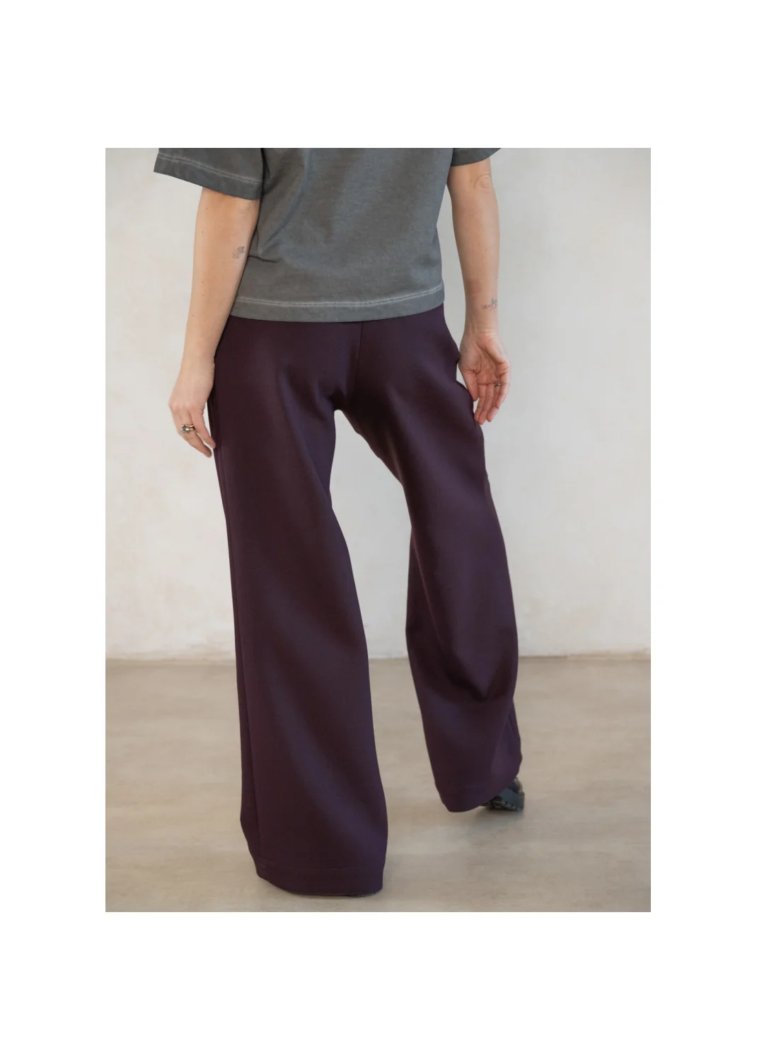 Trousers FORDEPIA burgundy - 128391