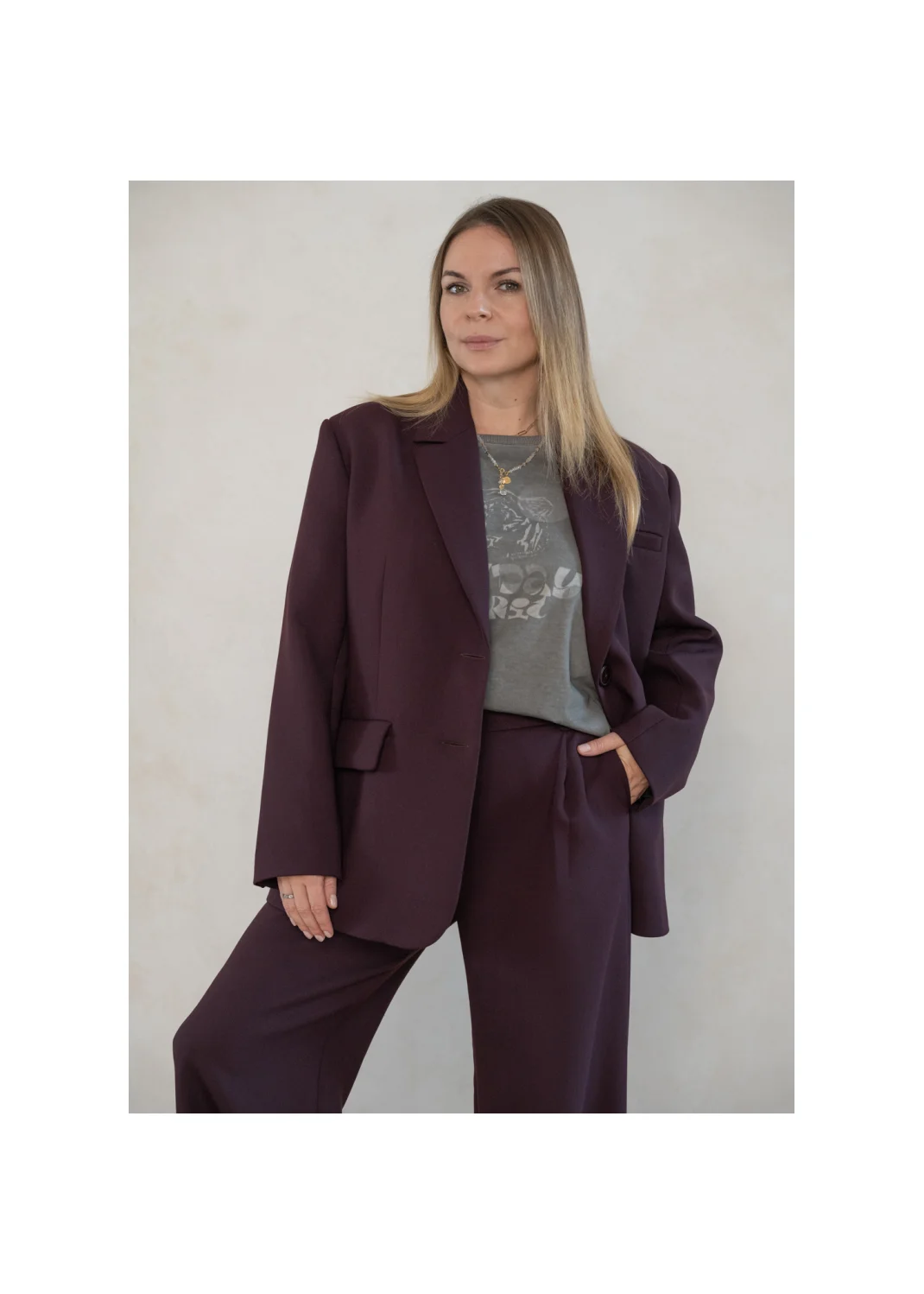 Jacket FORDEPIA burgundy - 128414