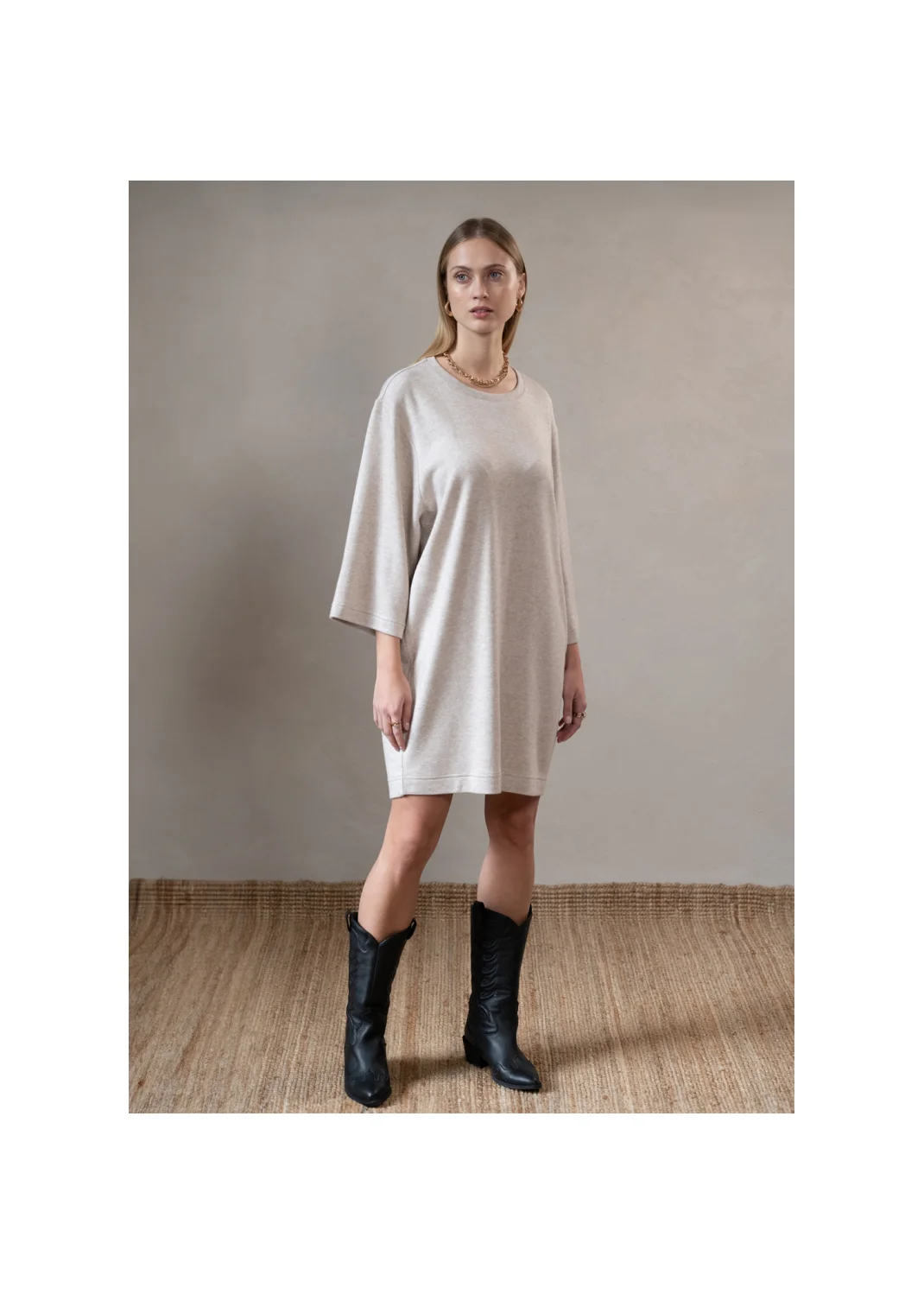 Tunic DANIELLA beige wool - 134721