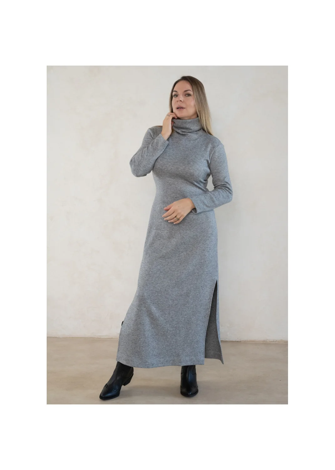 Dress FLORENCJA wool gray - 134702