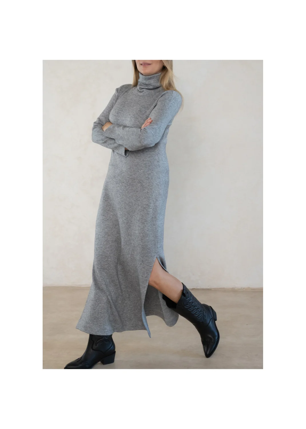 Dress FLORENCJA wool gray - 134703