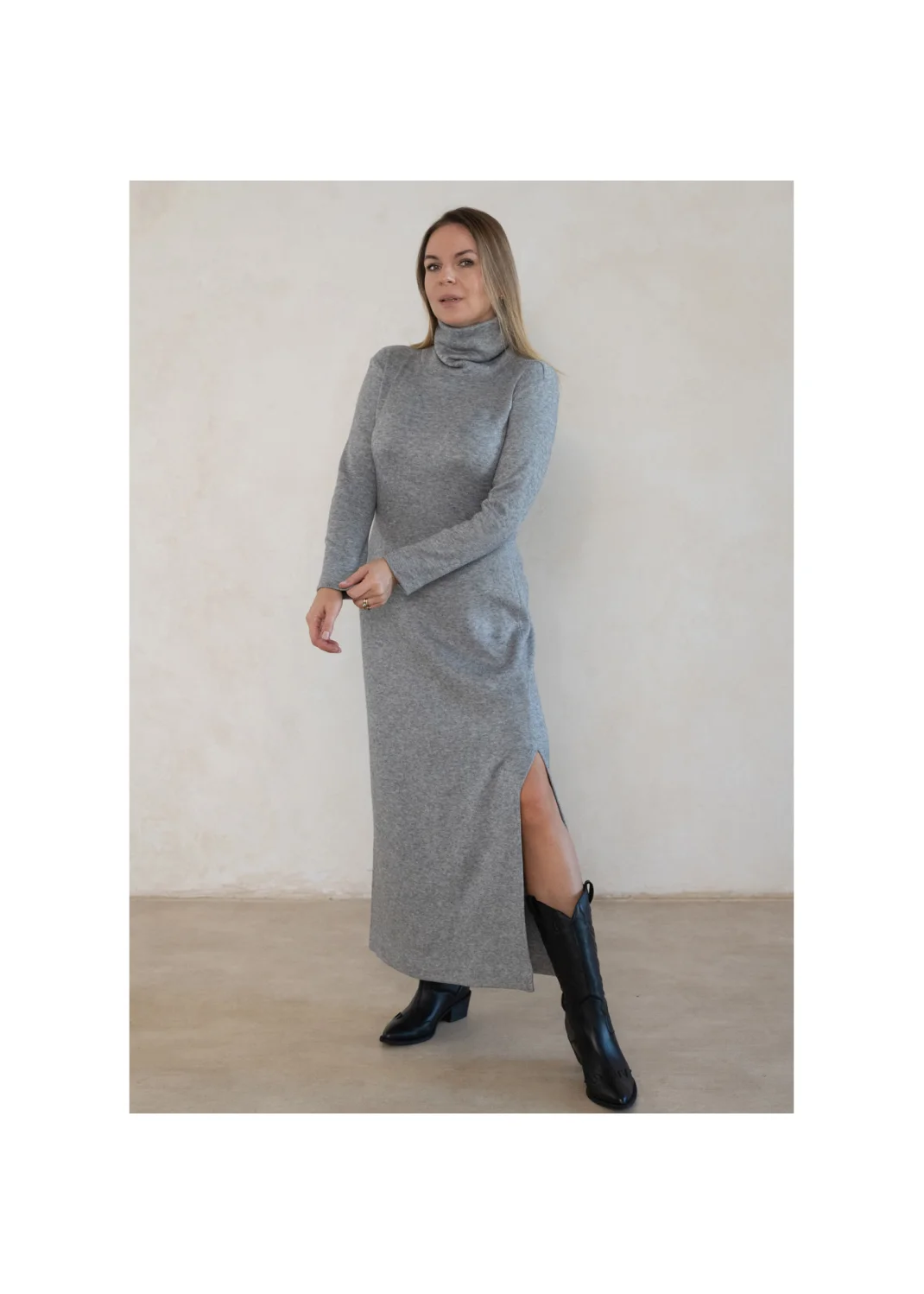 Dress FLORENCJA wool gray - 134704