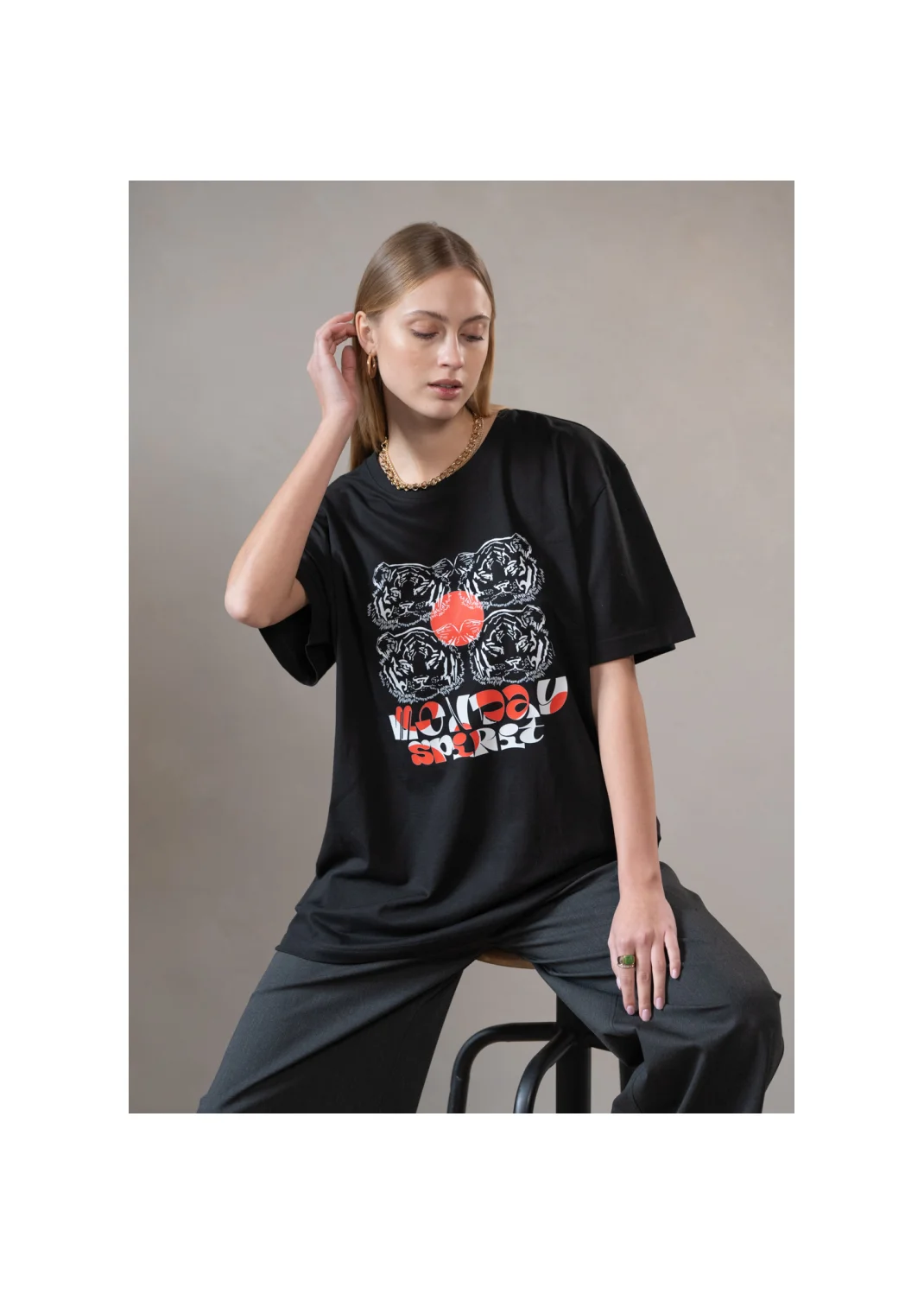 T-shirt FLORES black - 135771