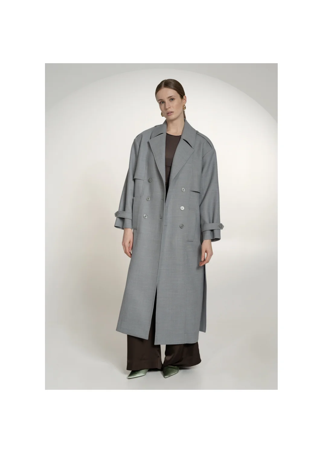 Trench coat VALENCIA gray - 138996