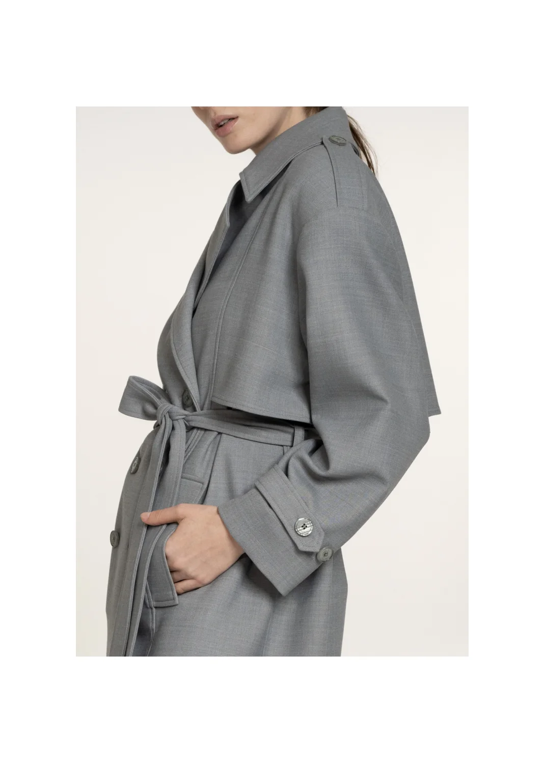 Trench coat VALENCIA gray - 138999