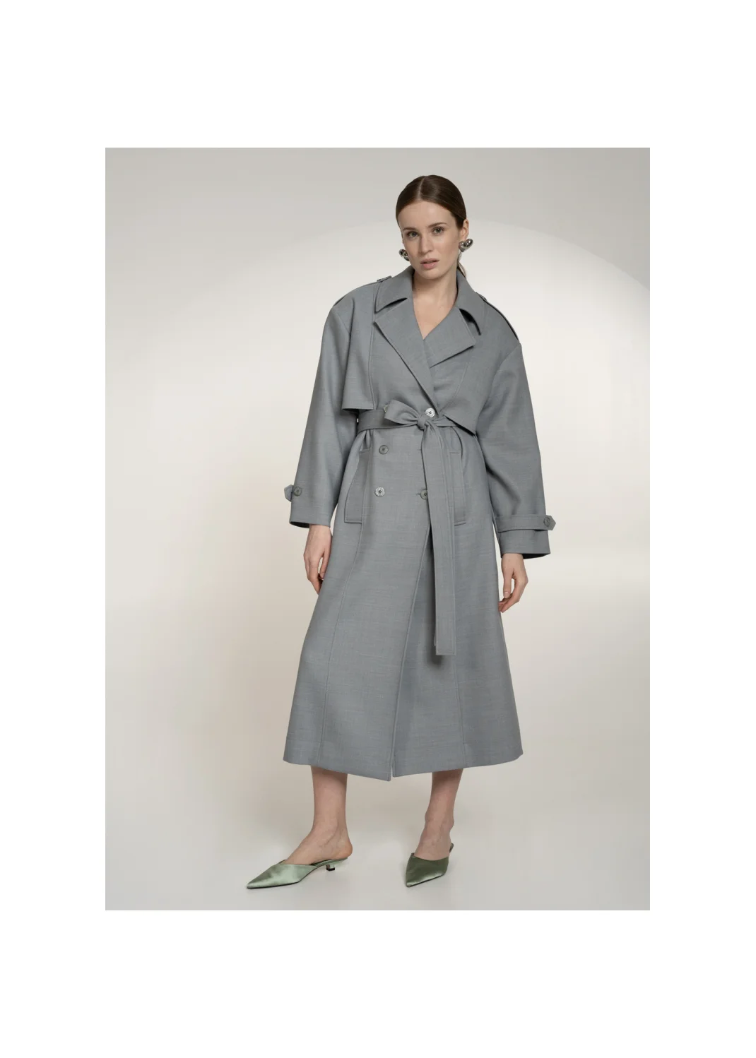 Trench coat VALENCIA gray - 139002