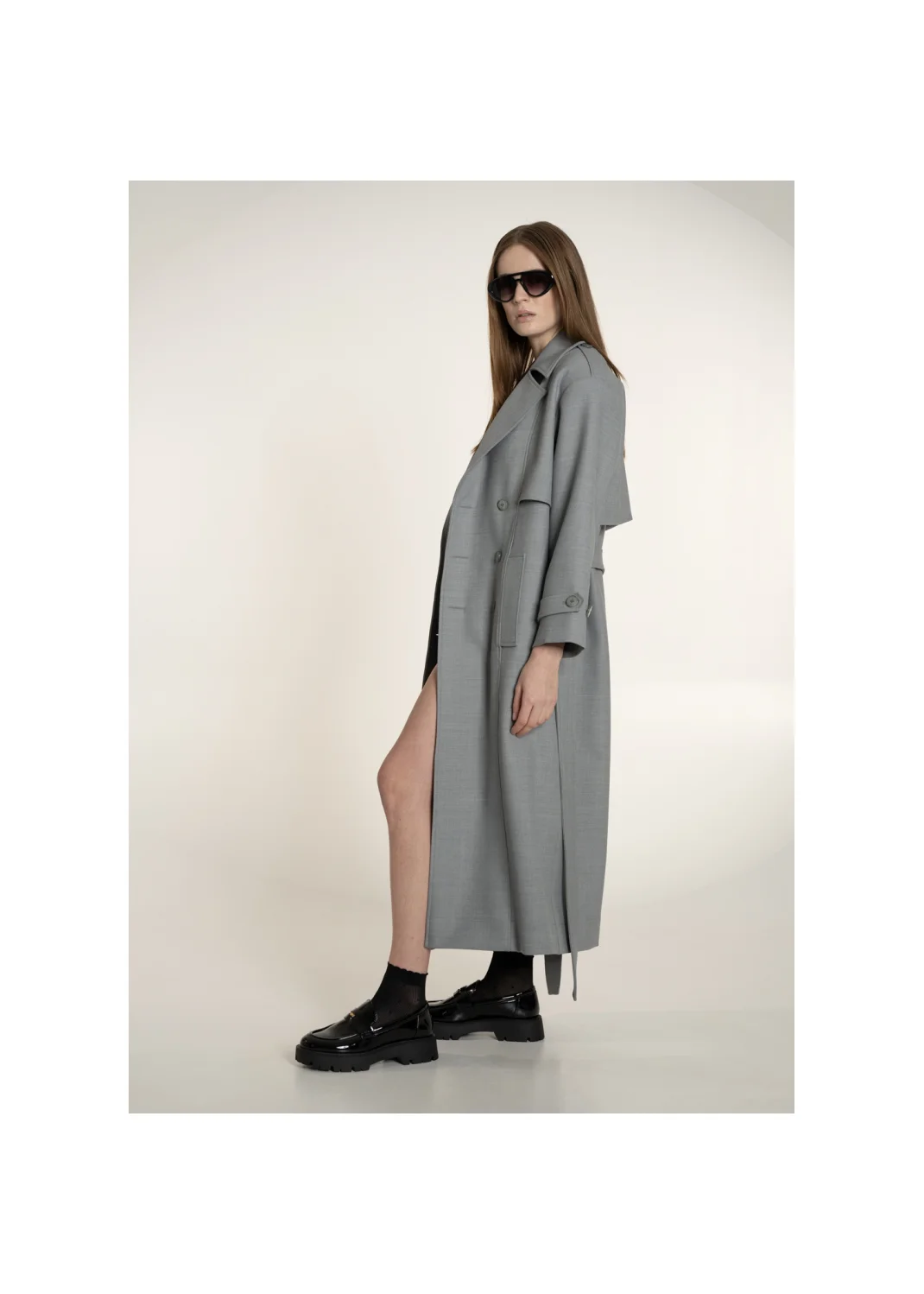 Trench coat VALENCIA gray - 138990