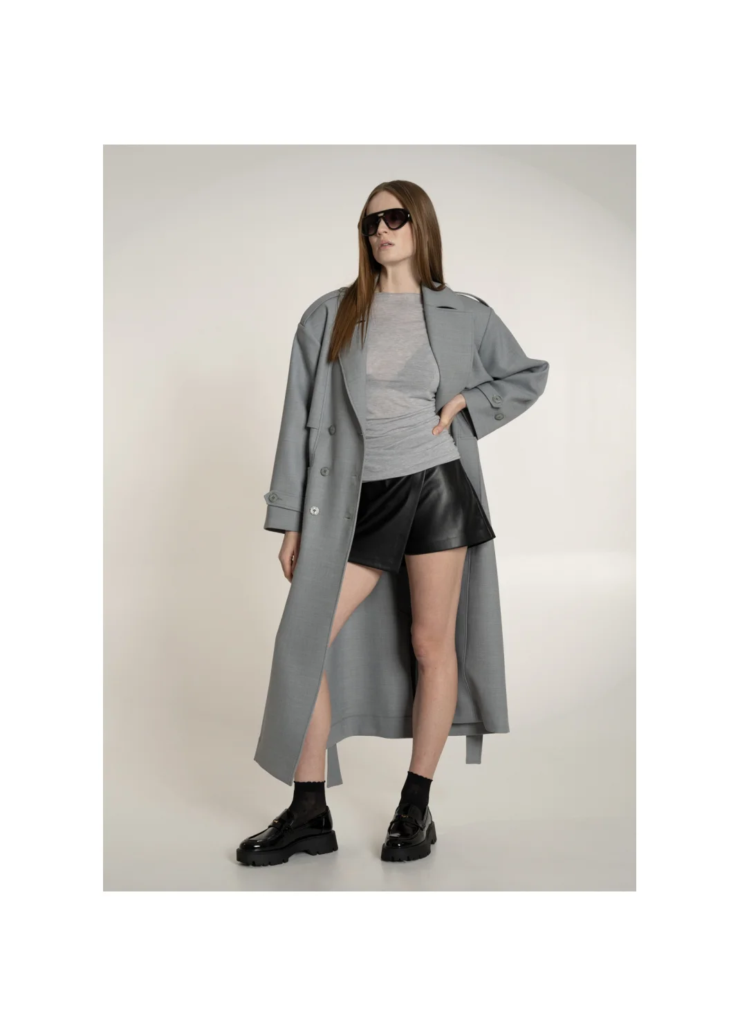 Trench coat VALENCIA gray - 138992