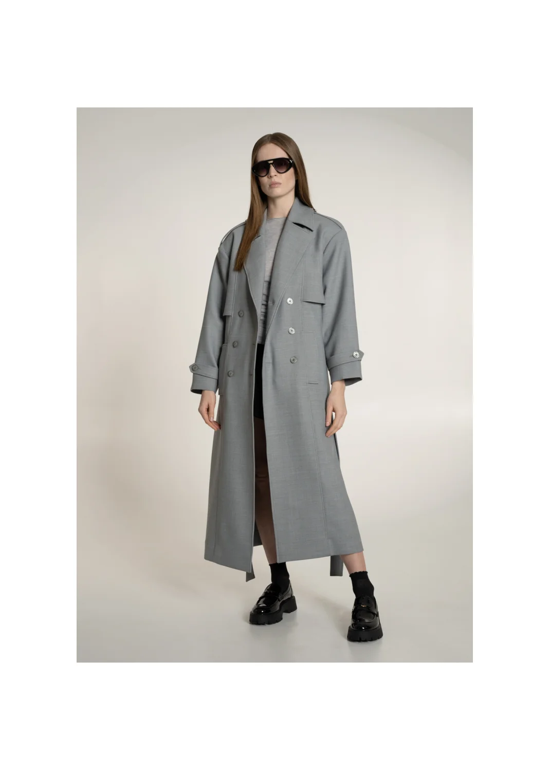 Trench coat VALENCIA gray - 138994