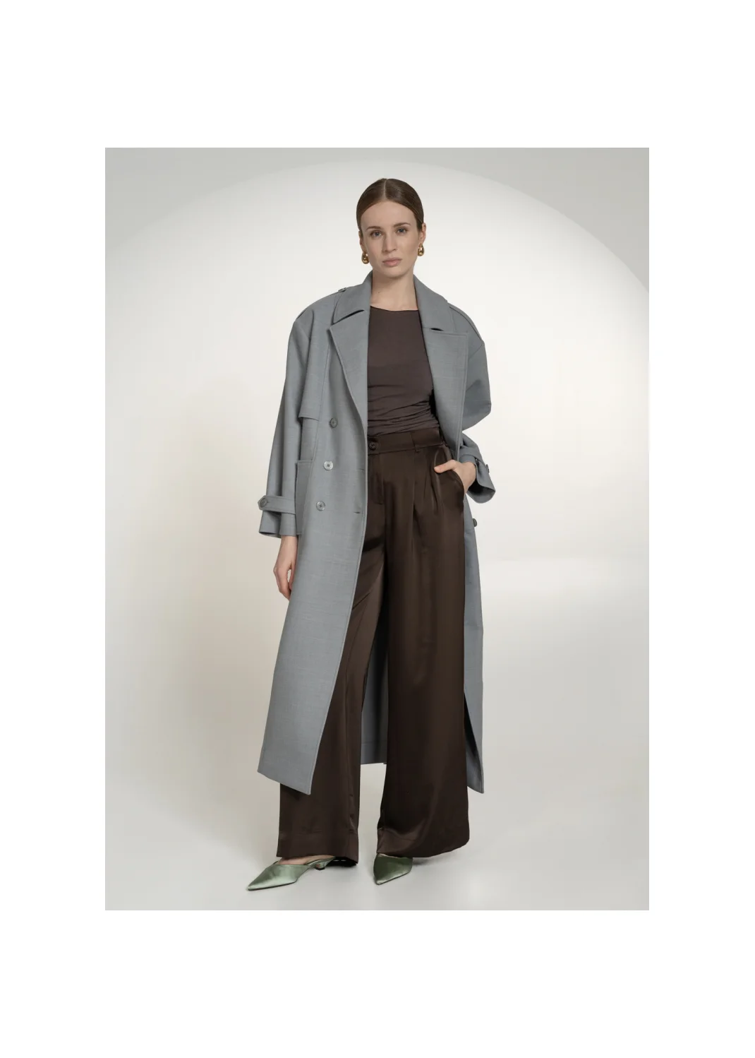 Trench coat VALENCIA gray - 138995